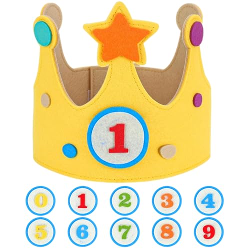 volumoon Stoffkrone Geburtstag, Geburtstagskrone Kinder, Krone Geburtstag Mädchen Krone Geburtstag Junge, Krone Kindergeburtstag, Geburtstags Krone für Jahrestage Der Krönung des Königs usw (Yellow) volumoon Stoffkrone Geburtstag, Geburtstagskrone Kinder, Krone Geburtstag Mädchen Krone Geburtstag Junge, Krone Kindergeburtstag, Geburtstags Krone für Jahrestage Der Krönung des Königs usw (Yellow) von volumoon