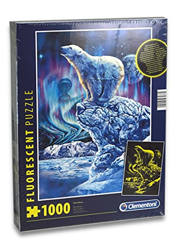 von Clementoni - Puzzle - Eisbär (fluoreszierend, 1000 Teile, 50 cm x 69 cm, für Kinder und Jugendliche, enthält Puzzle-Stücke) von von Clementoni