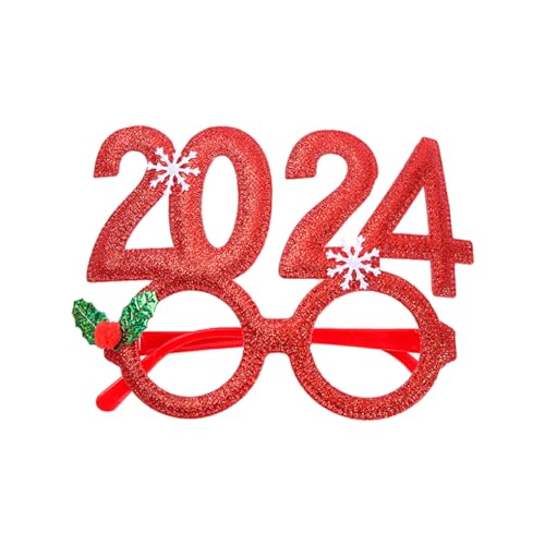 vreplrse 20 Satz von Heben Sie sich von der Masse ab mit 2024 Brillengestell in lustiger Form, Partyzubehör, Universalgröße, breite Anwendungsmöglichkeiten, Rot von vreplrse