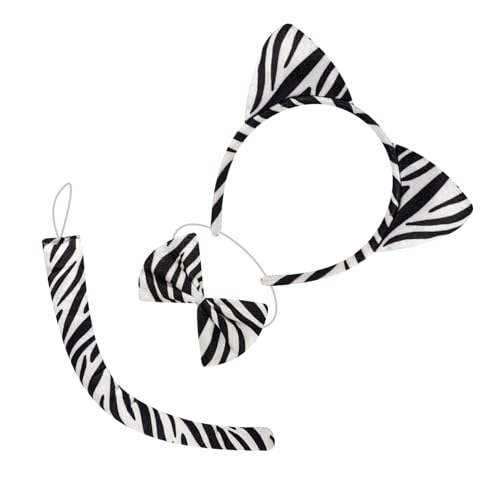 vreplrse Zebra Dress Up Dreiteiliges Set für Kinderpartys Stirnband Fliege Maske Make up Stirnband Tier Spiky Stirnbänder Krawatte, B vreplrse Zebra Dress Up Dreiteiliges Set für Kinderpartys Stirnband Fliege Maske Make up Stirnband Tier Spiky Stirnbänder Krawatte, B von vreplrse