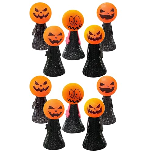 vsilay 10 Stück schöne lustige Halloween-Kürbis-Puppe springende Fingerpuppe für Kindergeburtstagsparty-Dekoration von vsilay