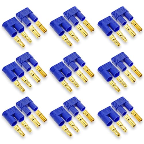 10 Paar 2Pin EC3 Goldstecker Männlich und Weiblich Stecker für Modellbau RC LiPo Batterie 10 Paar 2Pin EC3 Goldstecker Männlich und Weiblich Stecker für Modellbau RC LiPo Batterie von vuniversum
