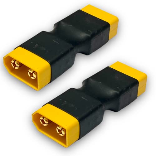 2X Stück Premium Adapter XT60 Male auf XT60 Male für Lipo Akku Battery Hochstrom 2Pin 60A Stecker Modellbau 2X Stück Premium Adapter XT60 Male auf XT60 Male für Lipo Akku Battery Hochstrom 2Pin 60A Stecker Modellbau von vuniversum