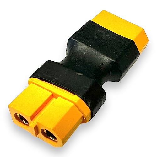 Premium Adapter XT60 Male auf XT60 Female für Lipo Akku Battery Hochstrom 2Pin 60A Stecker Modellbau (1x Male/Female) von vuniversum