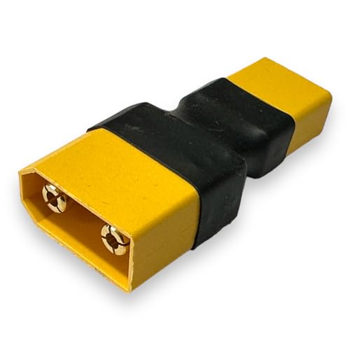 Premium Adapter XT90 Stecker Male auf XT60 Male Hochstromstecker Goldstecker Adapterkabel für Lipo Akku Batterie Modellbau von vuniversum
