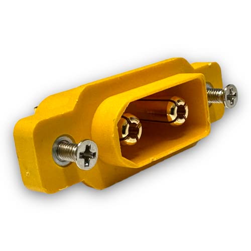 vuniversum 1x Stück XT90NE-M Hochstrom Einbaustecker Gelb + Schrauben für Lipo Akku kompatibel zu XT90 XT90H XT90S Stecker Goldstecker 2Pin Verpolsicher DIY vuniversum 1x Stück XT90NE-M Hochstrom Einbaustecker Gelb + Schrauben für Lipo Akku kompatibel zu XT90 XT90H XT90S Stecker Goldstecker 2Pin Verpolsicher DIY von vuniversum