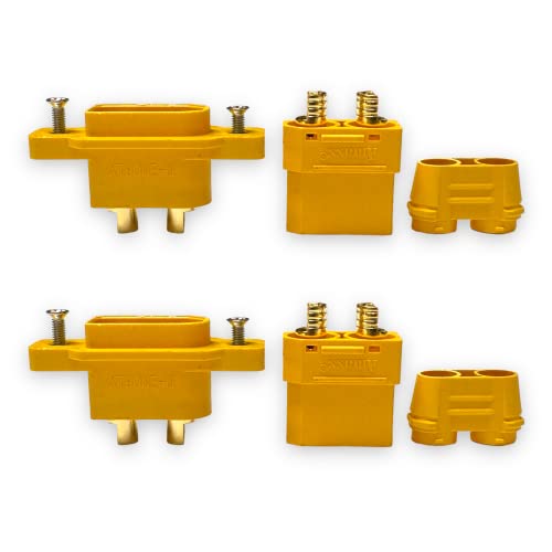vuniversum 2X Paar XT90NE-M + XT90H Hochstrom Einbaustecker gelb für Lipo Akku kompatibel zu XT90 XT90H XT90S Stecker Goldstecker 2Pin Verpolsicher DIY vuniversum 2X Paar XT90NE-M + XT90H Hochstrom Einbaustecker gelb für Lipo Akku kompatibel zu XT90 XT90H XT90S Stecker Goldstecker 2Pin Verpolsicher DIY von vuniversum