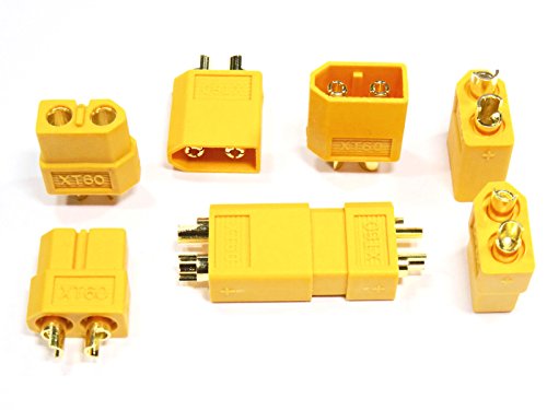 vuniversum 5 Paar XT60 2Pin männlicher weiblicher Steckverbinder Goldstecker für RC Modell Multicopter Flugzeug Auto Boot Drohne (XT60) von vuniversum