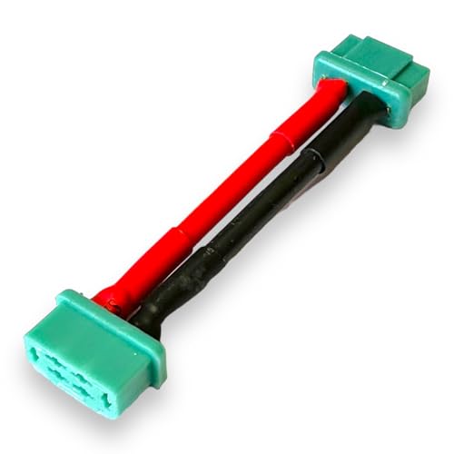 vuniversum Adapter MPX Male auf MPX Male 5cm 14AWG Kabel 2Pin 6Pin Lipo Akku (MPX Male - Male) von vuniversum