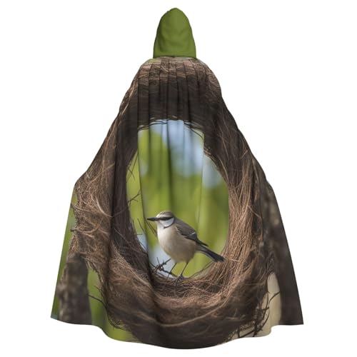 vvhmghda Unisex-Bademantel mit Vogelnest-Druck, Kapuzenmantel, Kostümparty, Halloween-Umhang, Motto-Party-Umhang. vvhmghda Unisex-Bademantel mit Vogelnest-Druck, Kapuzenmantel, Kostümparty, Halloween-Umhang, Motto-Party-Umhang. von vvhmghda