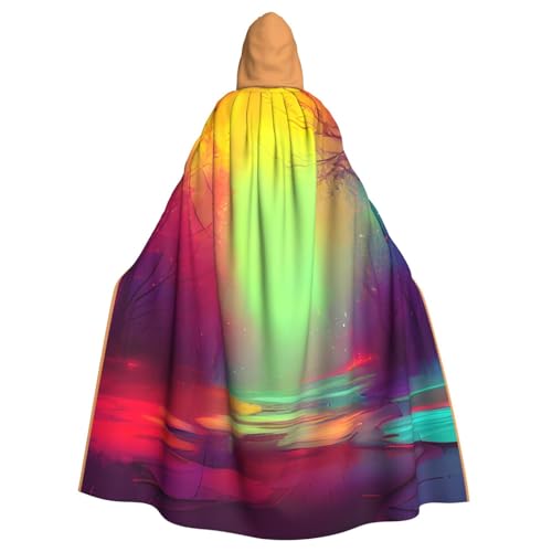 vvhmghda Unisex Full Dream Colorful Print Hooded Robe Cloak Costume,Costume Party,Halloween Cape,Themed Party Cape. von vvhmghda