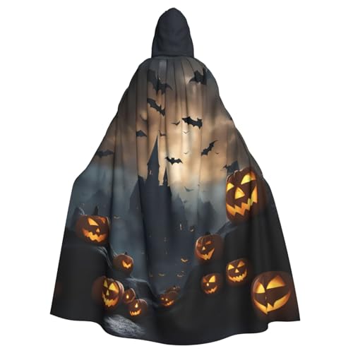 vvhmghda Unisex Halloween fliegende Fledermäuse 3 Druck Kapuze Robe Umhang Kostüm Party Halloween Umhang Motto Party Umhang von vvhmghda