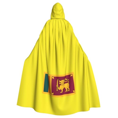 vvhmghda Unisex Kapuzenmantel mit Sri Lanka-Flagge, Kostüm, Kostümparty, Halloween-Umhang, Motto-Party-Umhang. von vvhmghda