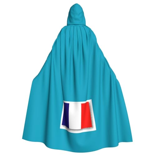 vvhmghda Unisex Kapuzenmantel mit französischer Flagge, Kostüm, Kostümparty, Halloween-Umhang, Motto-Party-Umhang. vvhmghda Unisex Kapuzenmantel mit französischer Flagge, Kostüm, Kostümparty, Halloween-Umhang, Motto-Party-Umhang. von vvhmghda