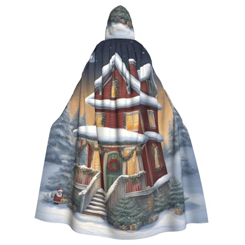 vvhmghda Unisex-Kostüm, Weihnachtsdorfhaus-Druck, Kapuzenmantel, Kostümparty, Halloween-Umhang, Motto-Party-Umhang. vvhmghda Unisex-Kostüm, Weihnachtsdorfhaus-Druck, Kapuzenmantel, Kostümparty, Halloween-Umhang, Motto-Party-Umhang. von vvhmghda