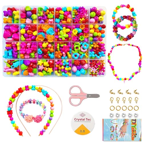 24 Arten Bunte Baby Stringing Perlen Spiel Schnürsystem Perlen Beads Spielzeug DIY Perlenschmuck für Kinder zum Basteln von Schmuck Ketten Armbändern(color5#) von vytung