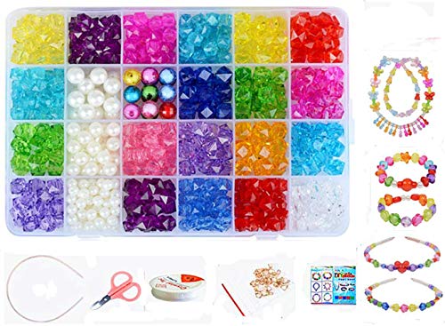 vytung 24 Arten Bunte Baby Stringing Perlen Spiel Schnürsystem Perlen Beads Spielzeug DIY Perlenschmuck für Kinder zum Basteln von Schmuck Ketten Armbändern(color1#) von vytung