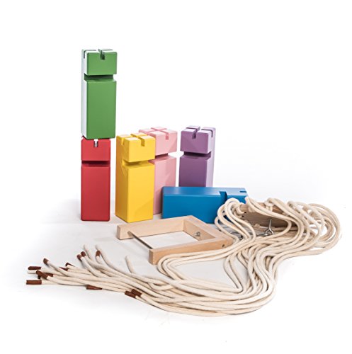 waelderspielzeug Fröbelturm - Teamspiel für Erwachsene und Kinder ab 8 Jahren - das Original aus heimischem Buchenholz - Mehrfarbig oder Natur von waelderspielzeug