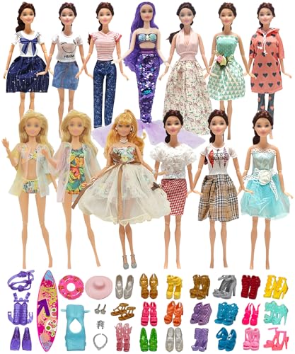 Walenbily 52pcs Fashion Puppen Zubehör Kleidung 30cm Puppenkleidung Badeanzug Set Enthalten Kleider Schuhe Schwimmset für 11.5 Zoll Puppenkleider Walenbily 52pcs Fashion Puppen Zubehör Kleidung 30cm Puppenkleidung Badeanzug Set Enthalten Kleider Schuhe Schwimmset für 11.5 Zoll Puppenkleider von walenbily