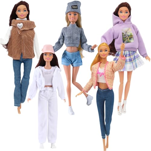 walenbily Kleidung Winter 18pcs 30cm Puppenzubehör Set 3 Jacken 2 Pullover 3 Lange Hosen 3 Unterwäsche 3 Paar Schuhe 2 Hüte 2 Shorts Passend für 11,5 Zoll Mädchenpuppen ohne Puppe walenbily Kleidung Winter 18pcs 30cm Puppenzubehör Set 3 Jacken 2 Pullover 3 Lange Hosen 3 Unterwäsche 3 Paar Schuhe 2 Hüte 2 Shorts Passend für 11,5 Zoll Mädchenpuppen ohne Puppe von walenbily