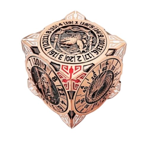 2025 Neues 7-in-1-DND-Set aus sechsseitigen rotierenden Metallwürfeln mit 3D-Prägung, Dungeons & Dragons, mehrseitige Rollenspielwürfel, Kratzfeste und verschleißfeste Verarbeitung! von wanggaoyi