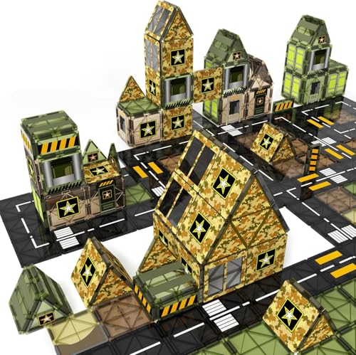 wanweimei Magnetische Bausteine Militär Set, 48 Teile Army Magnete Kinder Stärker Magnetbausteine, STEM-Lernaktivitäten Geschenk ab 3 4 5 Jahre wanweimei Magnetische Bausteine Militär Set, 48 Teile Army Magnete Kinder Stärker Magnetbausteine, STEM-Lernaktivitäten Geschenk ab 3 4 5 Jahre von wanweimei