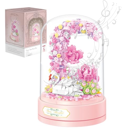 Swan Blumen Musik Bauspielzeug von wanweimei