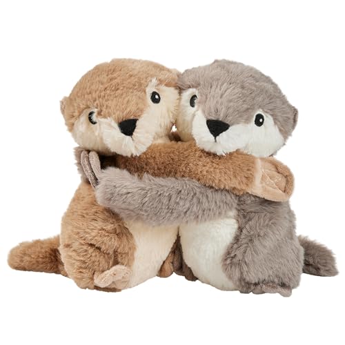 Warmies Warm Hugs Otter, mikrowellengeeignete Weizensäckchen mit dem Duft von getrocknetem französischem Lavendel, vollständig erwärmbares Kuscheltier zur Linderung von Angstzuständen und Schmerzen von warmies