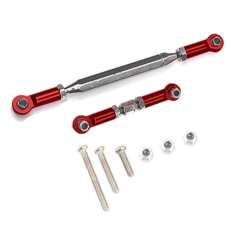 watera Metall Verstellbares Lenk Gestänge Servo Link Zug Stange Spann Schloss für Mn D90 D99 Mn-90-45 1/12 Rc Auto Crawler, Rot von watera