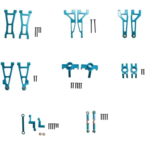 watera Schwenkarm-Lenkgruppenbecher für 16207 16208 16209 16210 H16 Fernbedienung Auto Teile Metall Upgrade Kit, Blau von watera