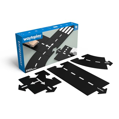 Waytoplay Expressway - Die Flexible Spielzeugstraße, 16 st. Spielen Sie mit Ihren Autos drinnen und draußen. Hergestellt in den Niederlanden von waytoplay