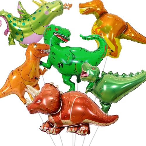 Waziwe 6 Stück Dino Luftballon,Dino Geburtstag Deko, Dino Geburtstag Helium Ballons,Dino Folienballon Können für Dino Deko Kindergeburtstag、Dino Party Deko Waziwe 6 Stück Dino Luftballon,Dino Geburtstag Deko, Dino Geburtstag Helium Ballons,Dino Folienballon Können für Dino Deko Kindergeburtstag、Dino Party Deko von waziwe