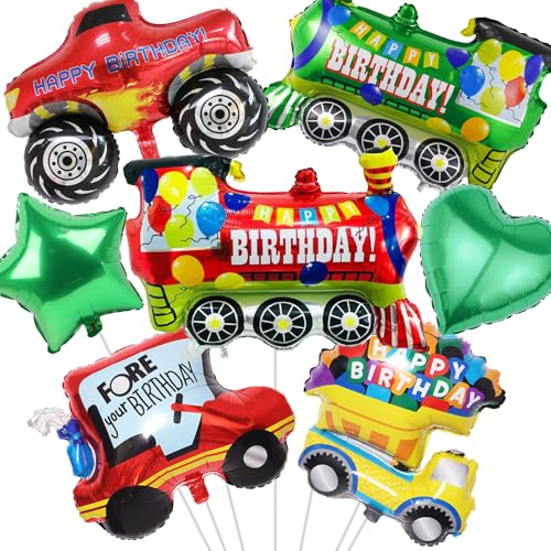 Waziwe 7 Stück XXL Happy Birthday Ballon,Folienballon Geburtstag Deko enthält Pickup-Truck、Zug、Golfwagen、LKW-Ballon,Helium Ballons Können für Kindergeburtstag Deko, Party Deko Waziwe 7 Stück XXL Happy Birthday Ballon,Folienballon Geburtstag Deko enthält Pickup-Truck、Zug、Golfwagen、LKW-Ballon,Helium Ballons Können für Kindergeburtstag Deko, Party Deko von waziwe