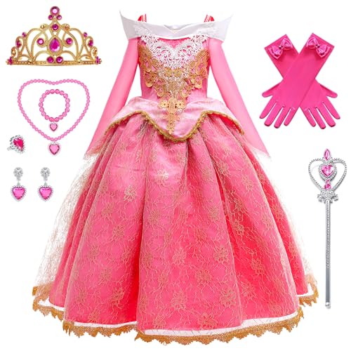 Prinzessin Aurora Kostüm Mädchen, Aurora Kleid Kinder, Dornröschen Zubehör Kostüm, Prinzessin Cosplay, Dornröschen Kleid Mädchen, Aurora Krone, Zauberstab, Halskette, Dornröschen Accessoires Prinzessin Aurora Kostüm Mädchen, Aurora Kleid Kinder, Dornröschen Zubehör Kostüm, Prinzessin Cosplay, Dornröschen Kleid Mädchen, Aurora Krone, Zauberstab, Halskette, Dornröschen Accessoires von wcnigotker