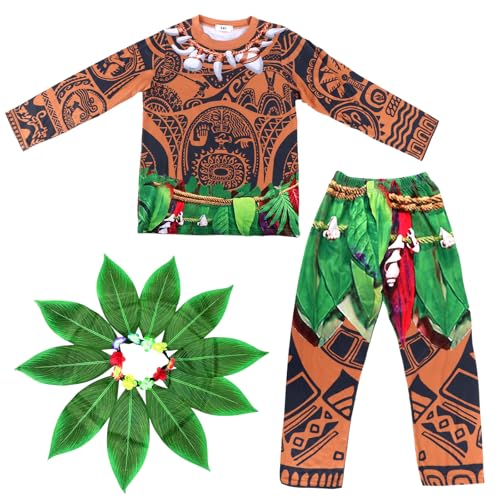 wcnigotker Maui Kostüm, 3-10 Jahre Maui Kostüm für Kinder Jungen, Maui Kostüm Kind, Kleidung Kinder Accessoires, Maui Cosplay, Kostüm Junge für Karneval und Themenpartys, Cosplay Kind Mit Rock wcnigotker Maui Kostüm, 3-10 Jahre Maui Kostüm für Kinder Jungen, Maui Kostüm Kind, Kleidung Kinder Accessoires, Maui Cosplay, Kostüm Junge für Karneval und Themenpartys, Cosplay Kind Mit Rock von wcnigotker