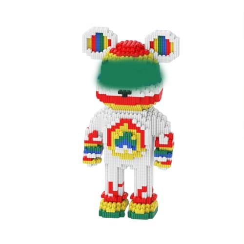 wedfcvrt Bausteine Der Violent Bear Serie, Regenbogenbär Bausteinset,Mikro 3D Tierbausteine, Kreatives Mini Bausteinset,Sammlerstück, Ausstellungsmodell,Geschenk Für Erwachsene Und Kinder von wedfcvrt