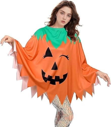 weiclianhp Kürbis Kostüm Damen, Halloween Kostüm Kürbis Erwachsene mit Stirnband von weiclianhp