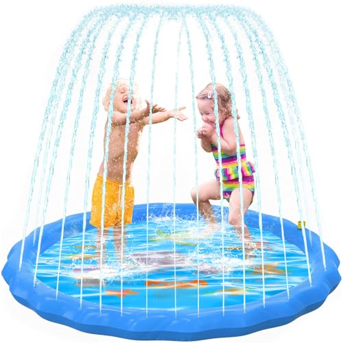 weiclianhp Splash pad Wasserspielzeug Kinder, 170CM Sprinkler Wasser Spielmatte für Draußen, Outdoor Garten, Hunde Pool Wassermatte für Sommer Sprinklerauflage für Kinder ab 2 3 Jahren und Haustiere weiclianhp Splash pad Wasserspielzeug Kinder, 170CM Sprinkler Wasser Spielmatte für Draußen, Outdoor Garten, Hunde Pool Wassermatte für Sommer Sprinklerauflage für Kinder ab 2 3 Jahren und Haustiere von weiclianhp