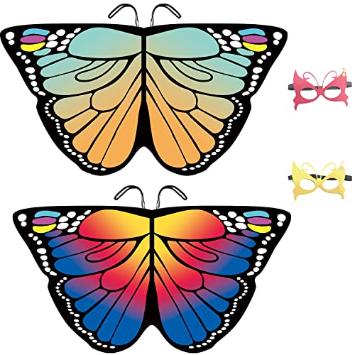 weigav Halloween/Party/Carnival Costumes Fairy Wings for Kids, 4 Piece Accessory Set for Girls Butterfly Wings Cape, Butterfly Scarf for Festival Gifts weigav Halloween/Party/Carnival Costumes Fairy Wings for Kids, 4 Piece Accessory Set for Girls Butterfly Wings Cape, Butterfly Scarf for Festival Gifts von weigav