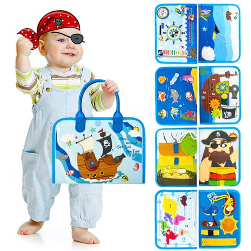 weirtoya Busy Board 8 in 1 Montessori Spielzeug für 3 jährige Junge von weirtoya