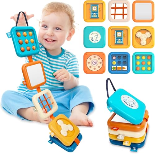 weirtoya Montessori Motorikwürfel Spielzeug für Babys – Busy Board für 1-3 Jahre,sensorisches Lernspielzeug, fördert Motorik und Kognition, ideales Reisespielzeug für unterwegs weirtoya Montessori Motorikwürfel Spielzeug für Babys – Busy Board für 1-3 Jahre,sensorisches Lernspielzeug, fördert Motorik und Kognition, ideales Reisespielzeug für unterwegs von weirtoya