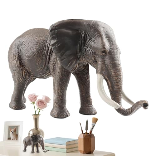 weiting Elefanten Figur - Elefant Modell Lernspielzeug | Realistische Solide Skulptur Frühes Lern Für Mädchen In Bibliothek Kindergarten Garten Terrasse von weiting