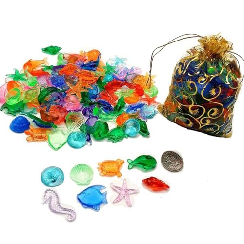 weiting Pool-e, Poolspielzeug - 100 Stück Meerestiere, Acryl-e, Spielzeug,Poolspielzeug, Partydekorationen unter dem Meer, Aquariumdekorationen für Strandschwimmbäder von weiting