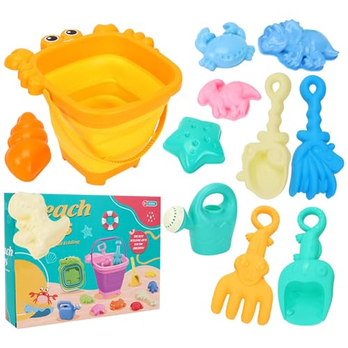 weiting Sandspielzeug für Kinder, Strandspielzeug Set - Kreative Kinder Sandspielzeug | Buntes Spielset mit faltbaren Schaufeln von Bucket, niedliche Reisebehörer für Reisen weiting Sandspielzeug für Kinder, Strandspielzeug Set - Kreative Kinder Sandspielzeug | Buntes Spielset mit faltbaren Schaufeln von Bucket, niedliche Reisebehörer für Reisen von weiting