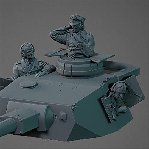 Weizhang 1/35 World War II Theme Tank Soldier Resin Soldier Model Kit (3 Personen, kein Tank) Unlackierter Mini-Druckguss-Kit zur Selbstmontage - N39X41 von weizhang