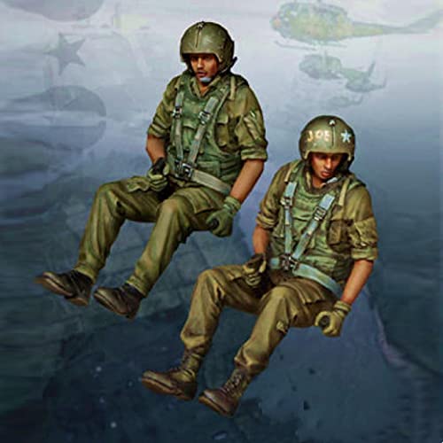 Weizhang 1/35 Military Theme Vietnam War US Army Helicopter Pilot Resin Soldier Model (2 Personen) unbemalter und selbst zusammengebauter Miniaturbausatz-L95U42 von weizhang