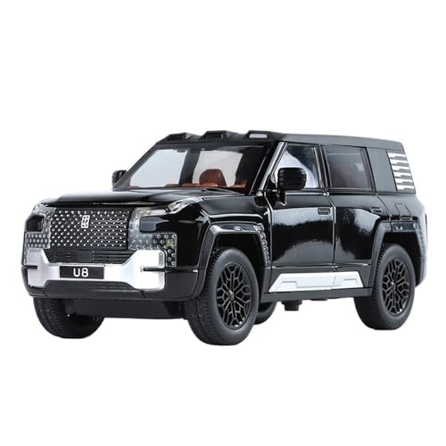for 1/24 Look Up U8 Legierung Auto Modell Neue Energie Simulation Auto Sammlung Ornamente(Black) von wenjiang