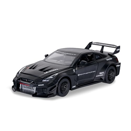 for 1/32 GTR Sportwagen God of War Legierung Auto Ornament Sammlung Simulation Automodell(Black) von wenjiang