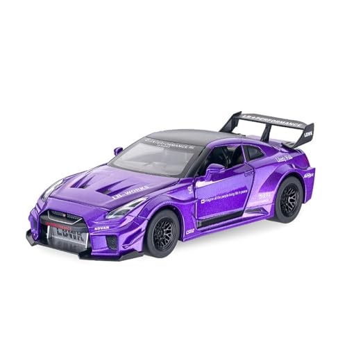 for 1/32 GTR Sportwagen God of War Legierung Auto Ornament Sammlung Simulation Automodell(Purple) von wenjiang