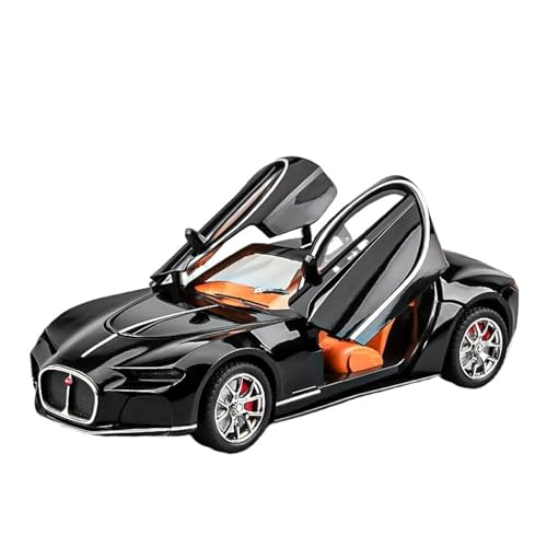 for 1:24 Atlantic Simulation Legierung Auto Supercar Sound Und Licht Sammlung Ornament(Black) von wenjiang